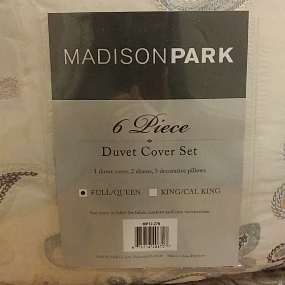 Madison Park Aubrey 6-pc Duvet Cover Set - Full/Queen, NWT - Picture 6 of 7